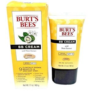 Burt's Bees BB Cream Light 1.7oz Tinted Moisturizer SPF 15 Anti Aging NOS